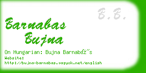 barnabas bujna business card